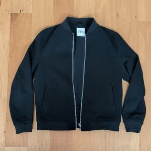 Zara Black Bomber Jacket